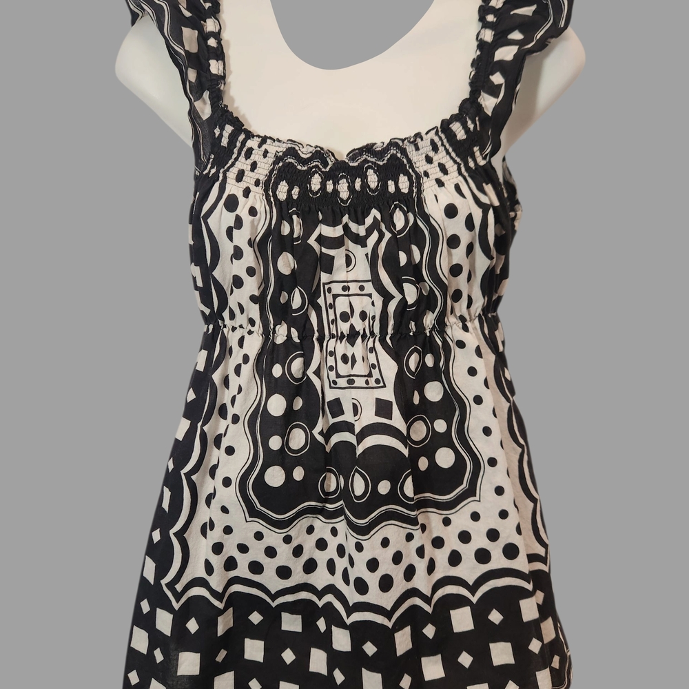 VTG Y2K Sam & Max Black/White Blouse